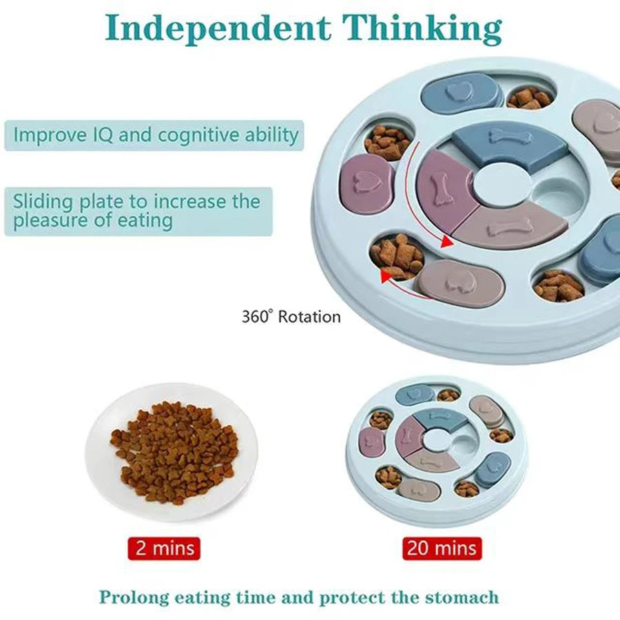Brinquedos para animais de estimação, gatos e cães, alívio do tédio, pratos de alimentação, tigelas de comida lenta, treinamento cerebral interativo, equipamentos de alimentação