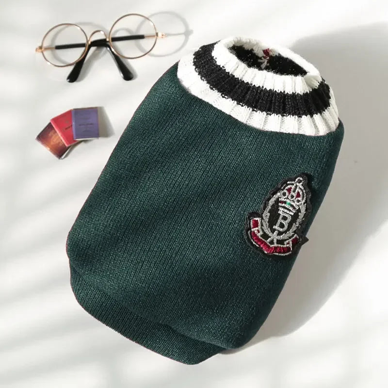 Warm Dog Sweater Winter Clothing Turtleneck Knitted Pet Cat Puppy Clothes Costume for Small Dogs Chihuahua Outfit Sweaters Vest
