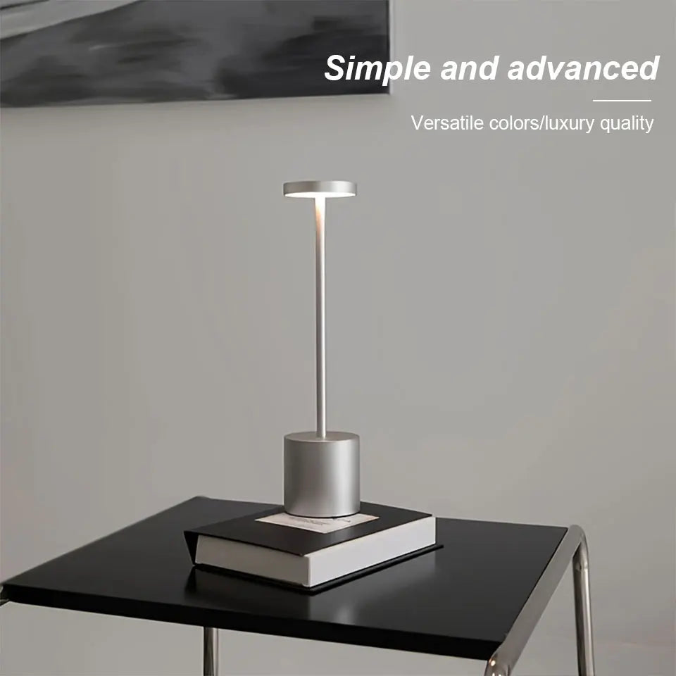 Abajur de mesa USB recarregável sem fio, abajur com luz noturna sensível ao toque, decoração para casa, abajur retrô portátil para quarto