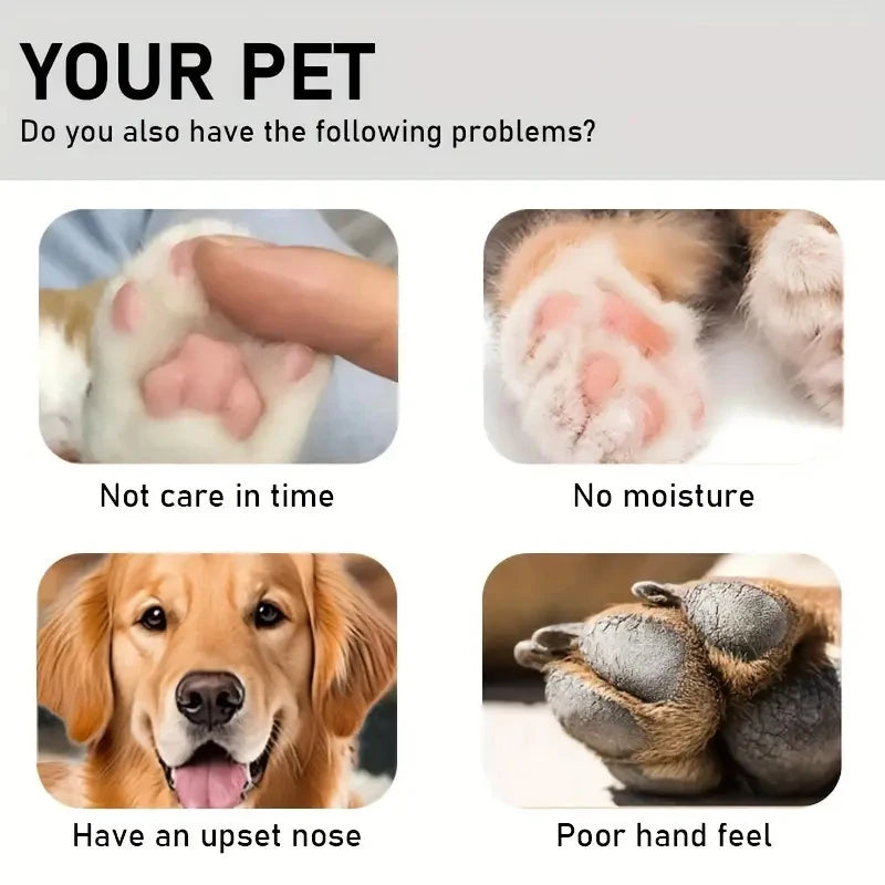 Bálsamo para nariz e patas de cachorro 20g, creme protetor para patas de cachorro, gatos, cães, hidratante para patas de animais de estimação, reparo de rachaduras nos pés, acessórios para animais de estimação