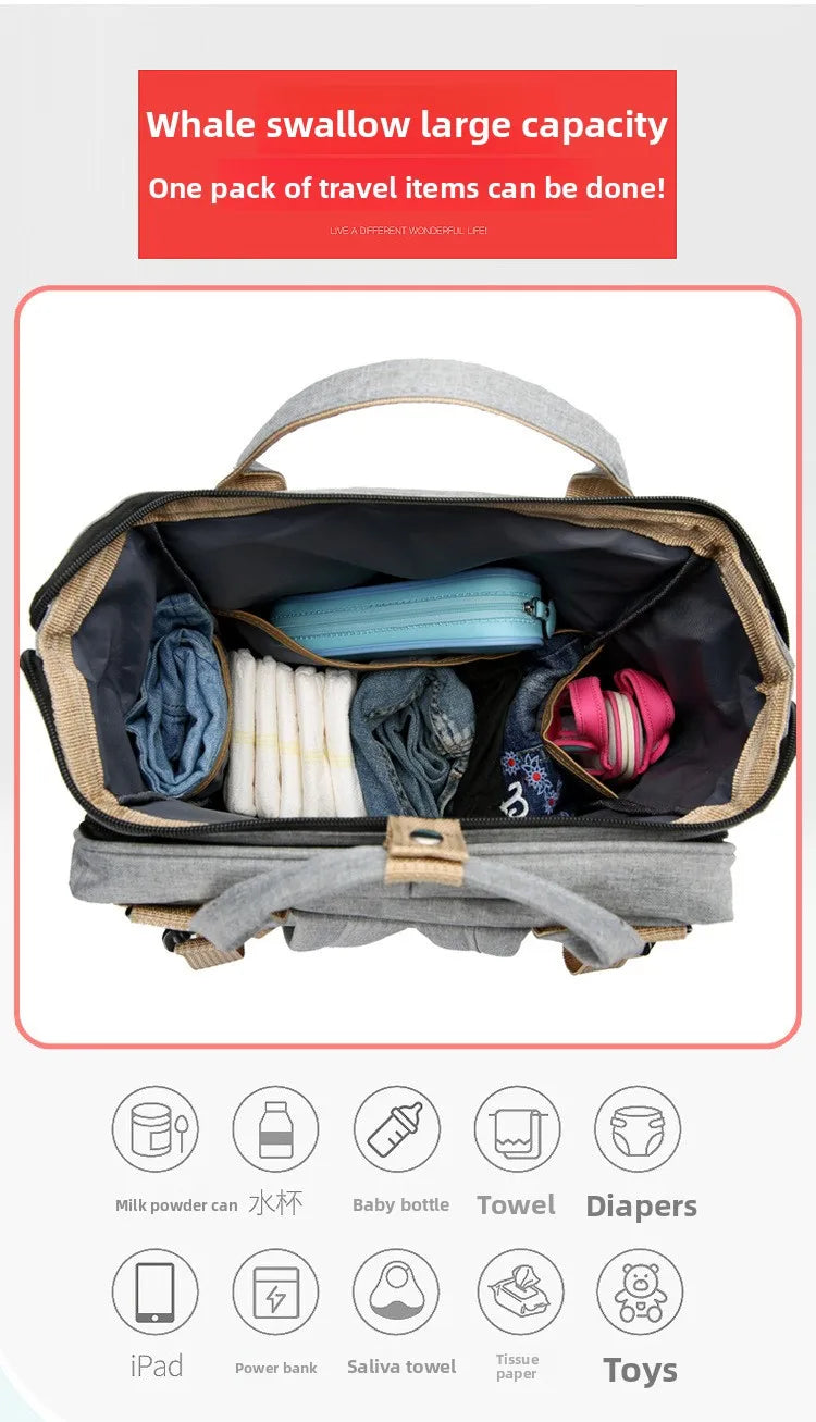 A nova cama dobrável tipo mochila de 2025 é uma cama portátil para bebês, ideal para viagens e passeios, além de ser uma cama tipo mochila resistente à pressão.