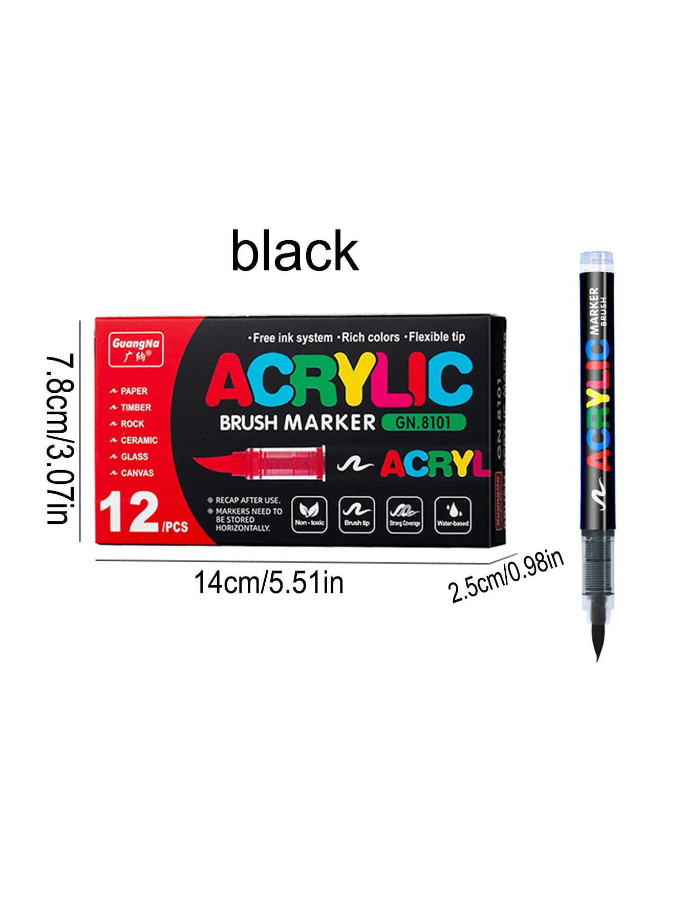 Conjunto de marcadores profissionais para artistas, 12-240 cores/caixa - Marcadores acrílicos líquidos de ponta macia para desenho em linha reta, pintura artística de grafite faça você mesmo