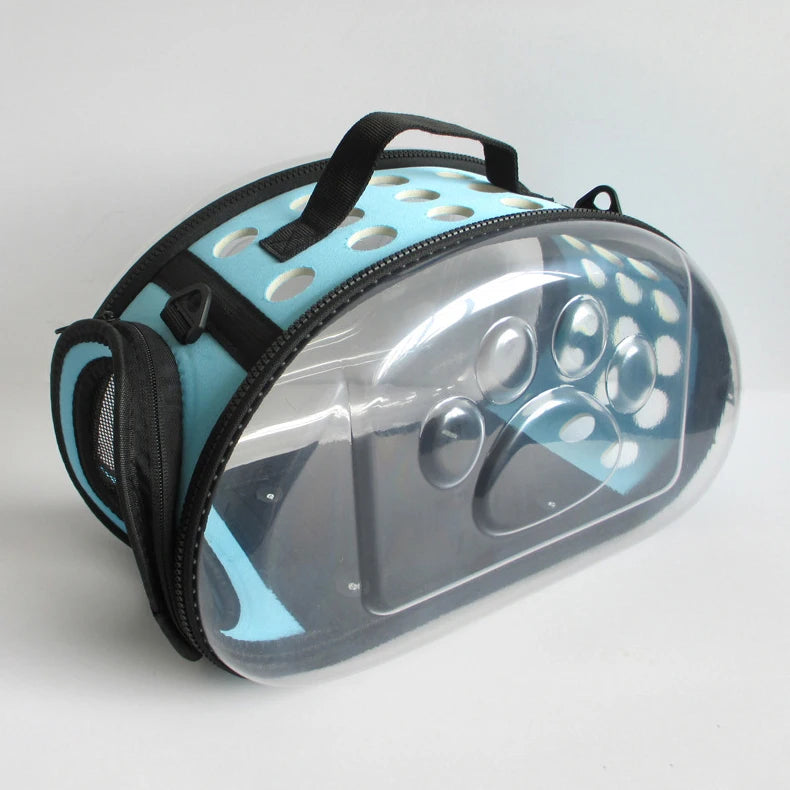Bolsa de ombro para animais de estimação, bolsa de transporte para gatos, bolsa respirável para viagem ao ar livre, cápsula transparente para filhotes e gatinhos, bolsa de ombro portátil
