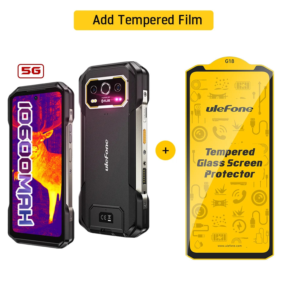 Ulefone Armor 27T Pro 5G, telefone robusto, 10600mAh, Android 14, smartphone com câmera noturna de 50MP+64MP, 6,78" 120Hz, 24GB+256GB NFC