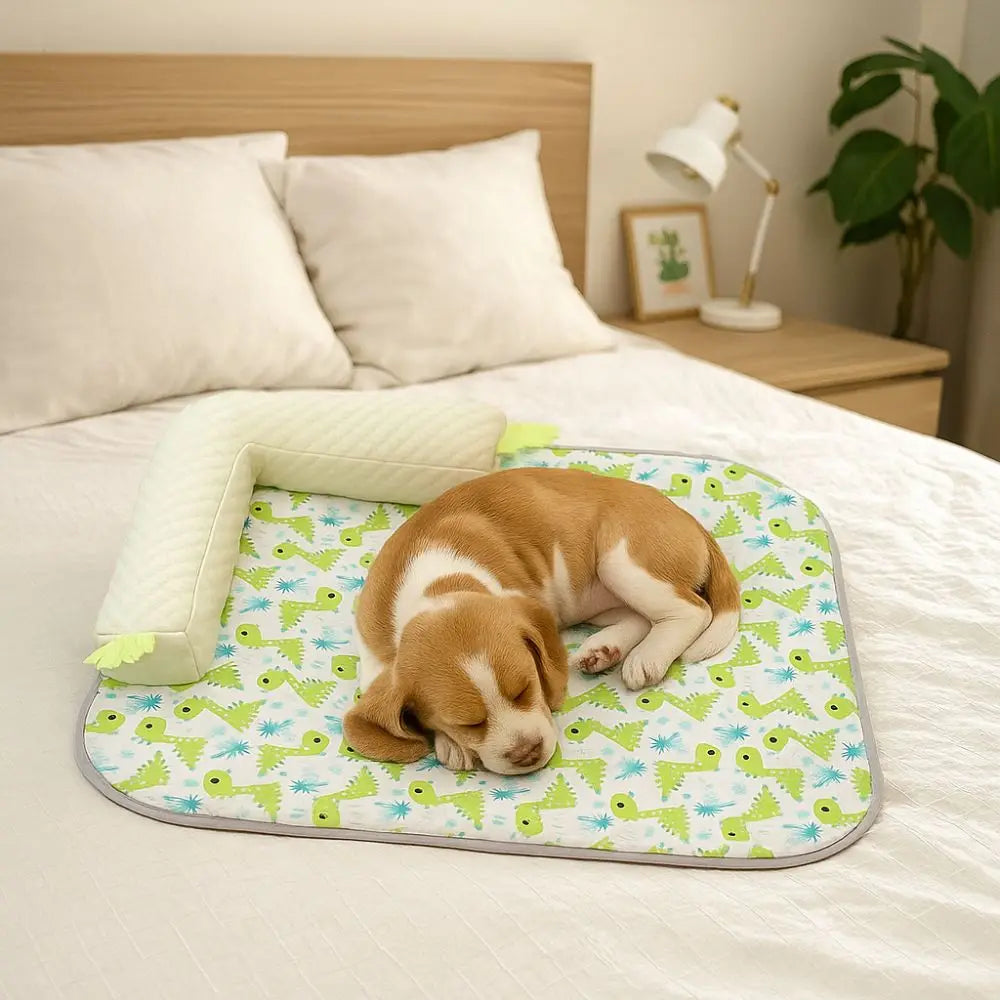 Cama para animais de estimação, tapete respirável, areia fria para animais de estimação, lavável, macio, tapete de dormir para cães, confortável, tapete de canil refrescante para filhotes e gatos