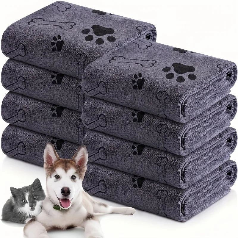 Toalha de microfibra de secagem rápida para cães, 1 peça, absorvente, produto para banho de animais de estimação, toalha de banho de secagem rápida, pano de limpeza de carro, suprimentos para animais de estimação