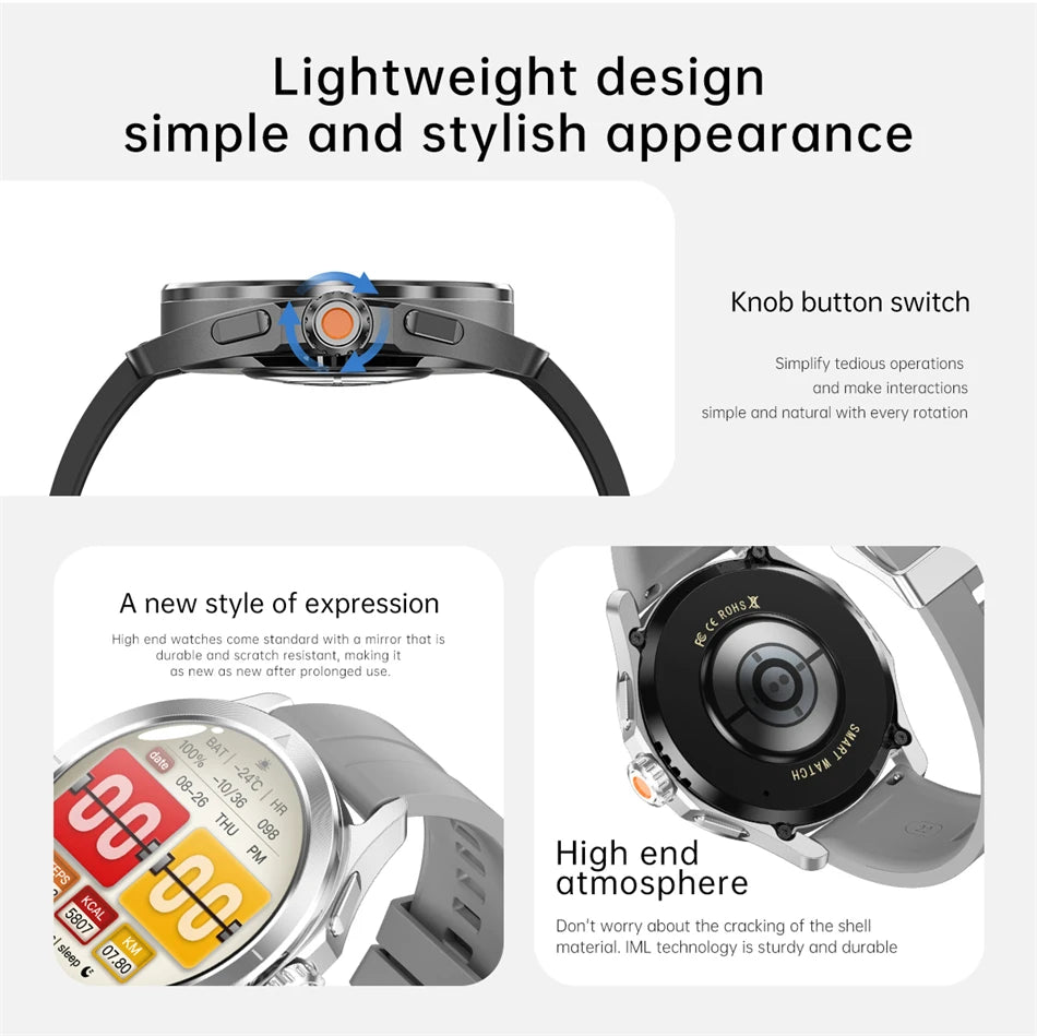 Novo 2025 para Xiaomi S4 Ultra Smart Watch Masculino AMOLED Esporte ao Ar Livre NFC GPS Rastreador de Frequência Cardíaca À Prova D'água Bluetooth Chamada Smartwatch