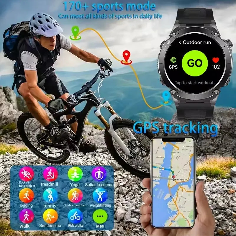 Novo relógio inteligente Xiaomi IOS Ultra GPS 2025, à prova d'água, 10ATM, com bússola GNSS de banda dupla integrada, esportivo militar, masculino, pulseira de natação