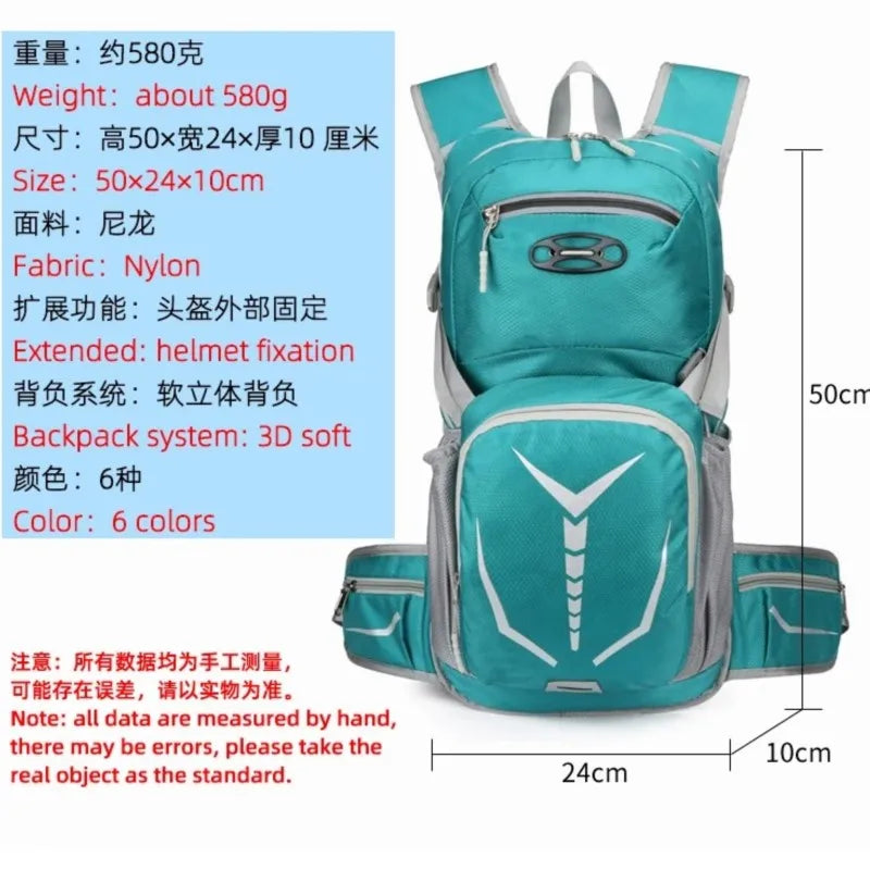 Mochila de hidratação para bicicleta 20L, masculina, à prova d'água, para ciclismo, esportes ao ar livre, viagens, caminhadas, trekking, MTB, mochila para bicicleta, bolsa d'água