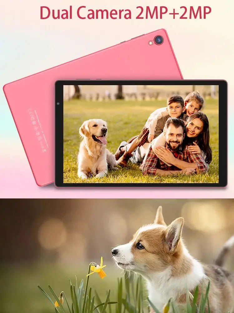Tablet Android de 10 polegadas, processador quad-core, 4(2+2) GB de RAM, 32 GB de ROM, Bluetooth, WiFi, bateria de 6000 mAh
