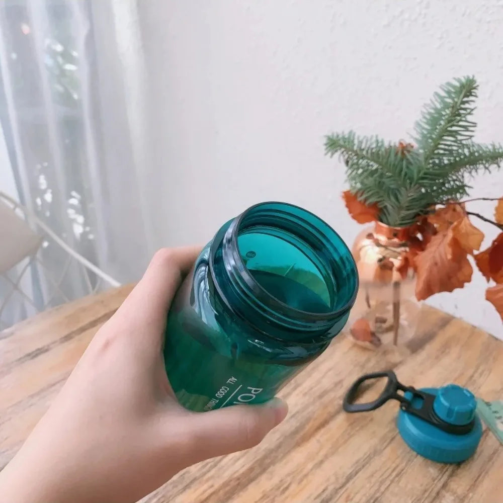 1 peça 1000ml copo criativo de grande capacidade garrafa esportiva de água para entusiastas de fitness garrafa agitadora de hidratação fácil de transportar