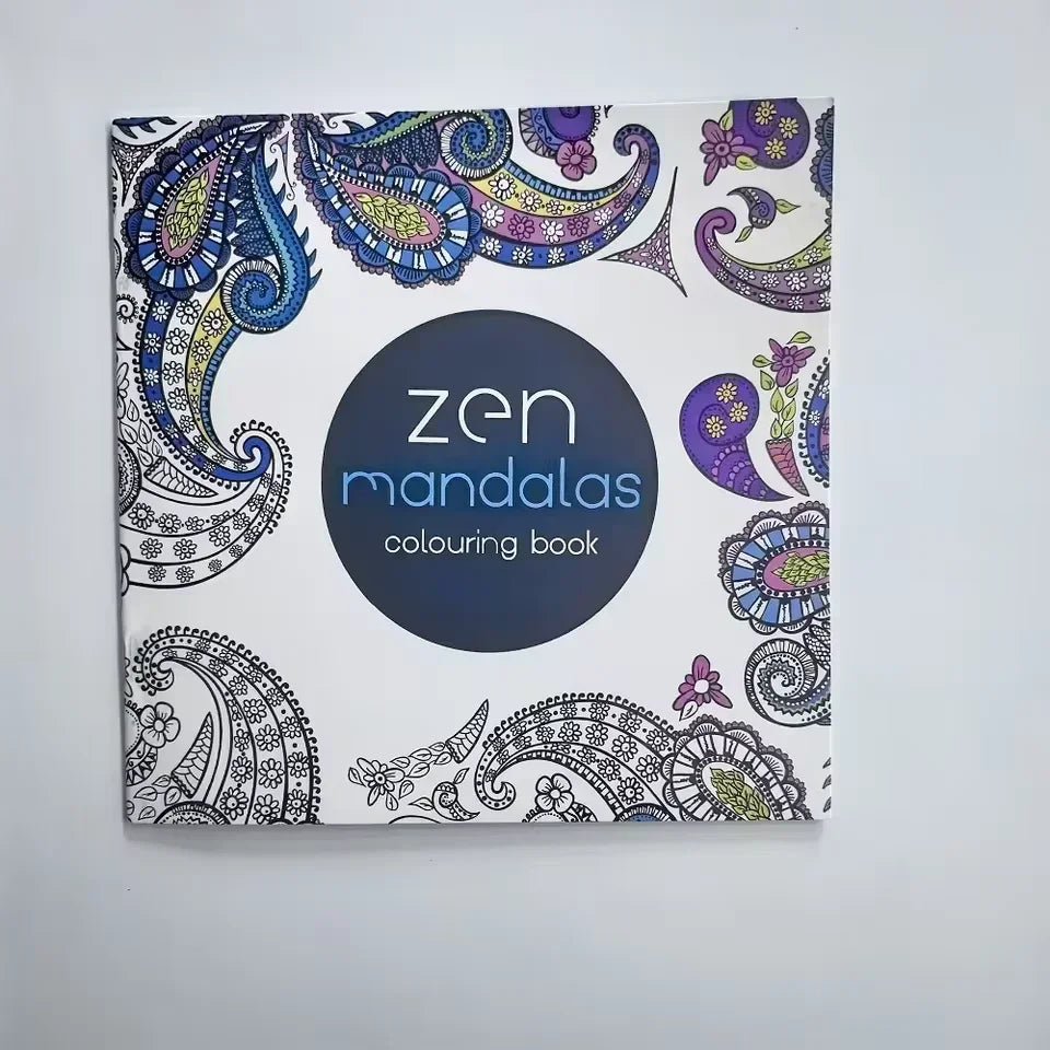 1 peça 24 páginas mandalas flor livro de colorir para crianças adulto grafite desenho livro de colorir conjunto arte material escolar
