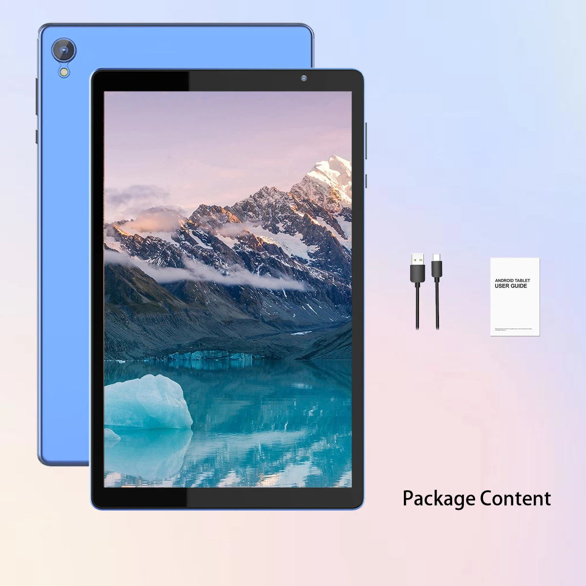 Tablet Android de 10 polegadas, processador quad-core, 4(2+2) GB de RAM, 32 GB de ROM, Bluetooth, WiFi, bateria de 6000 mAh