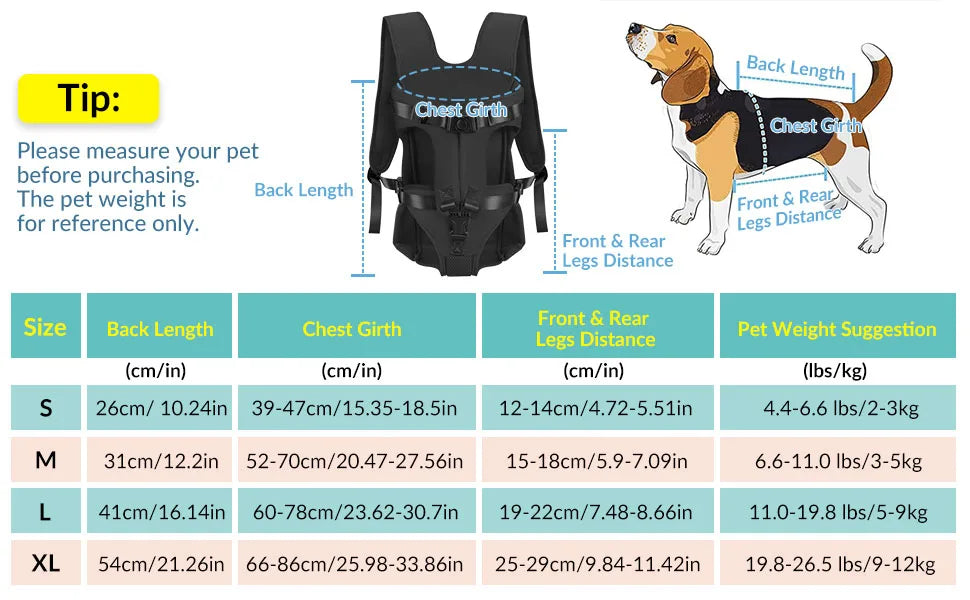 Mochilas de transporte frontal para animais de estimação, mochilas ajustáveis com mãos livres para cães de pequeno e médio porte, respiráveis e para gatos, bolsas de transporte para viagens ao ar livre