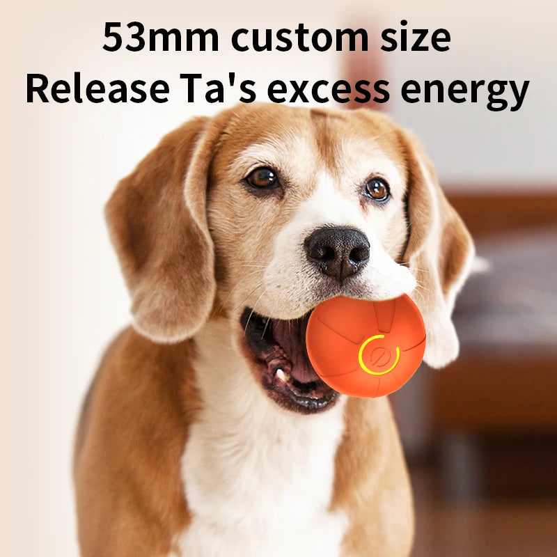 Bola de brinquedo inteligente para cachorro, brinquedo eletrônico interativo automático para animais de estimação, com rolamento, recarregável por USB, que salta para filhotes e cães grandes, brinquedo de mastigar