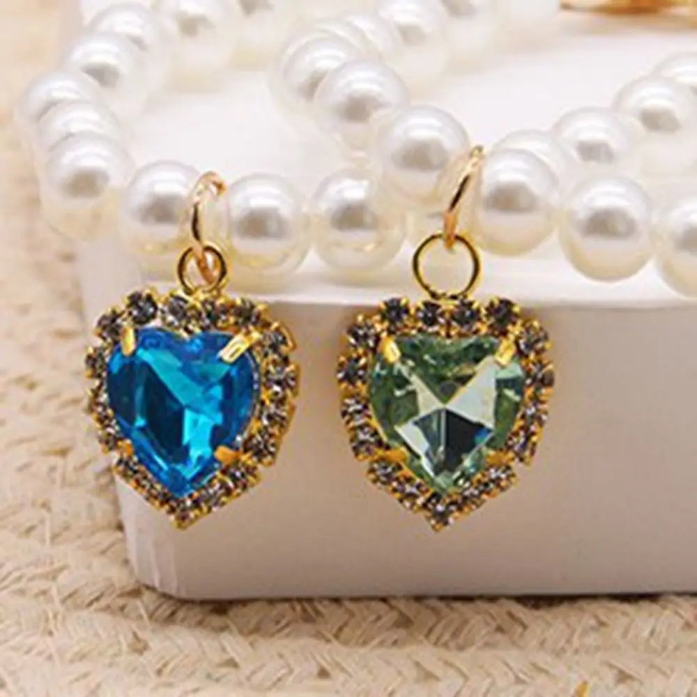 Pet Pearl Adjustable Collar Cat Jewelry Pendant Princess Gem Necklace Dog Sweet Decorations Puppy Rhinestone Collar Accesorios
