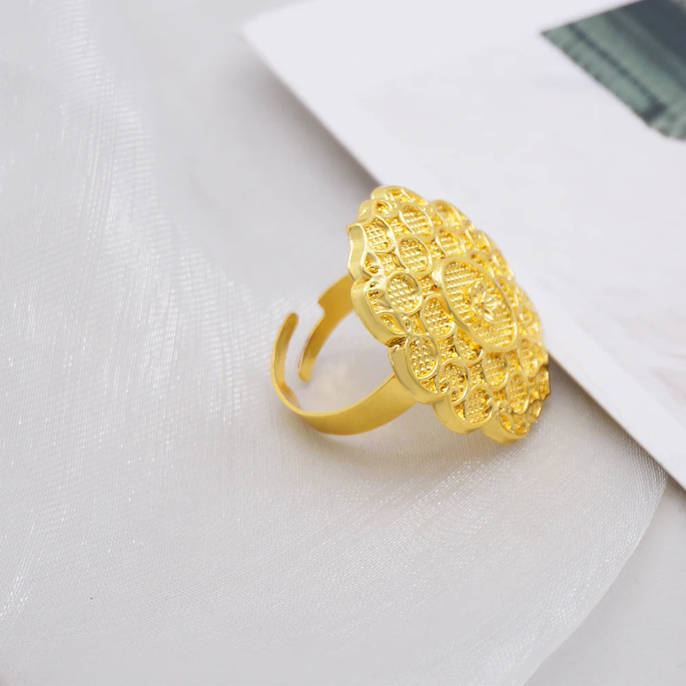 Conjuntos de joias finas 2023 para mulheres, presentes de casamento, colar, pulseira, brincos, anel, joias com contas africanas