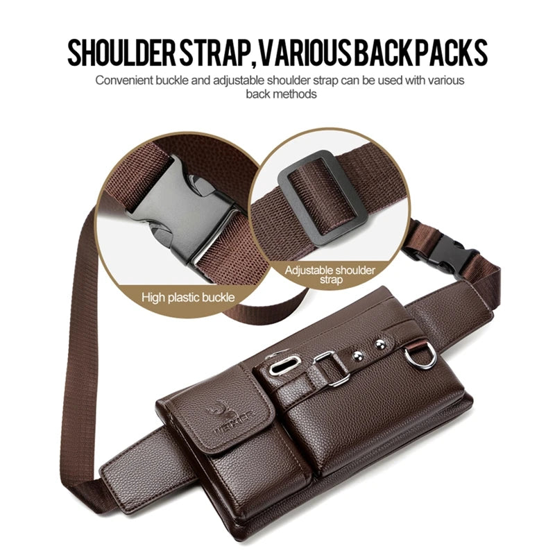 Marca WEIXIER Unissex de Ombro Único Multifuncional Esportivo Corrida Grande Capacidade Cintura Bolsa de Peito Masculina Casual Carteira Mensageiro