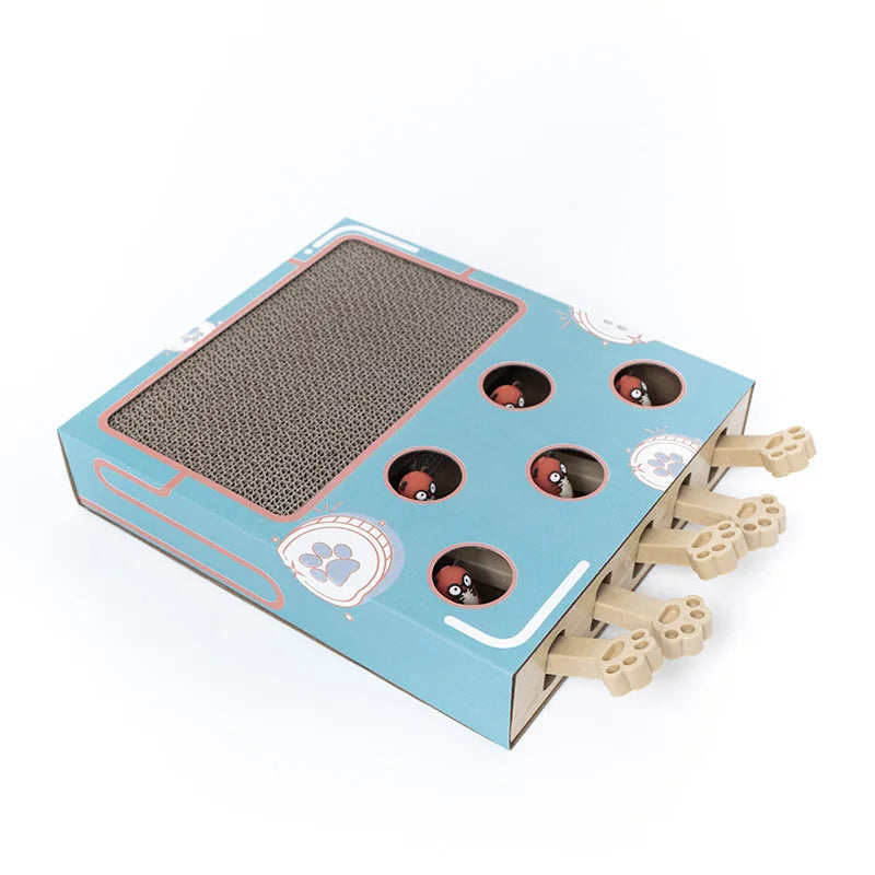Brinquedo para gatos Whack-a-Mole, brinquedo para arranhar gatos, descanso para garras, brinquedo interativo divertido para gatos, suprimentos multifuncionais para gatos