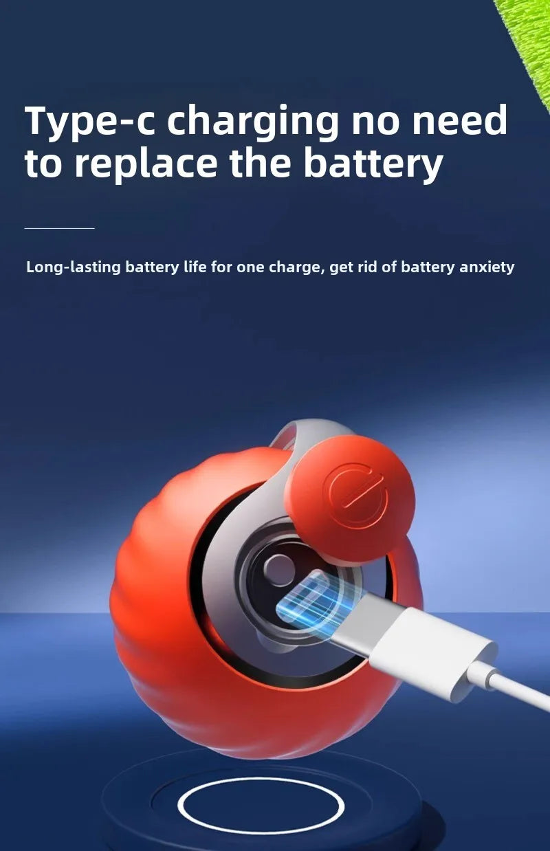 Brinquedos interativos para gatos, bola inteligente com rolamento automático e cauda falsa, brinquedo elétrico recarregável por USB para animais de estimação, para provocação e treinamento
