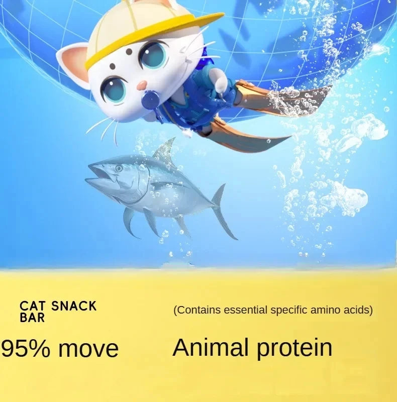 15g*5 Bag Pet Snacks Fish Oil Cat Strips Cat Wet Food Hydrating Cat Snacks Nutrition Salmon eel anchovy Chicken Cat Liquid Snack