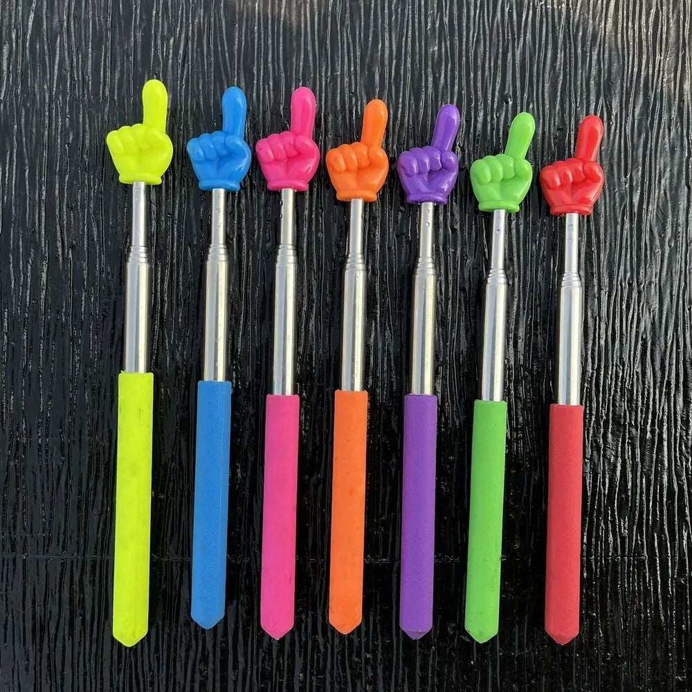 1 peça de aço inoxidável ferramentas de ensino design de dedo ponteiro de quadro branco bastão de ensino bastões de leitura de dedo apresentador portátil