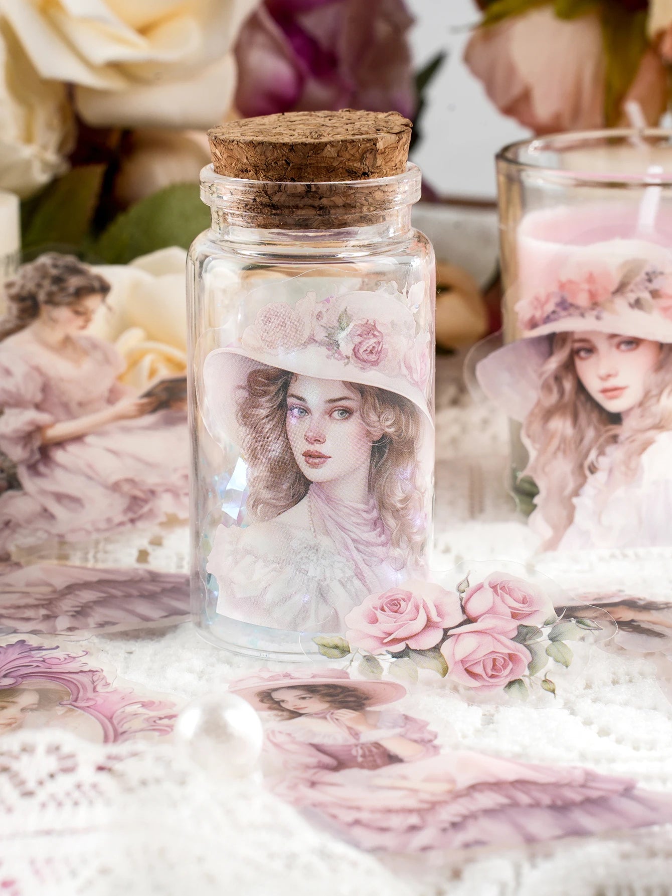 30 adesivos de Garden Girl para caderno, garrafa de água, mala, brinquedo infantil, dia dos namorados, volta às aulas
