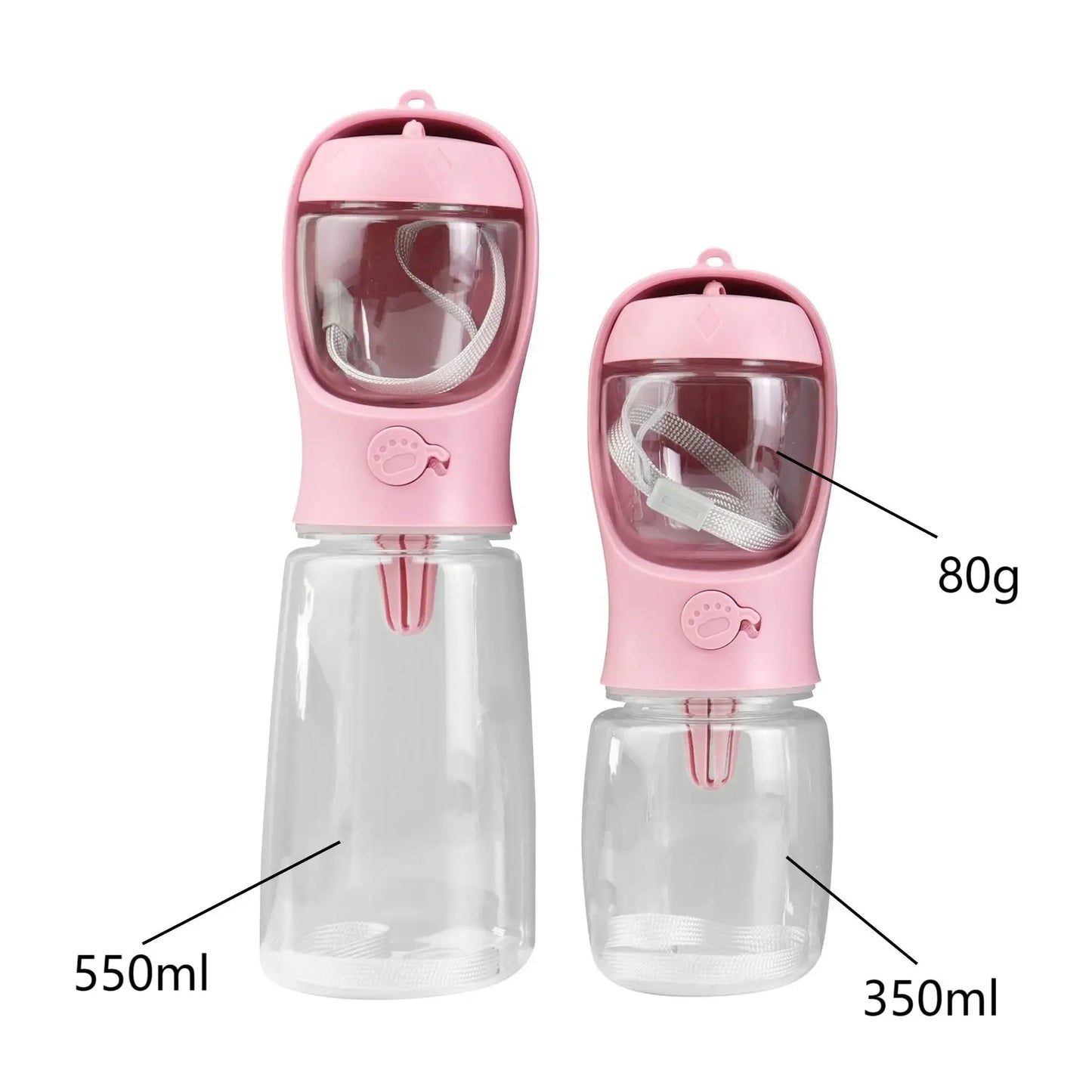 Food Grade Material Pet Water Bottle Food Storager Container Portable Pet Travel Feeder Bowl for Dog Cat Pet Supplies