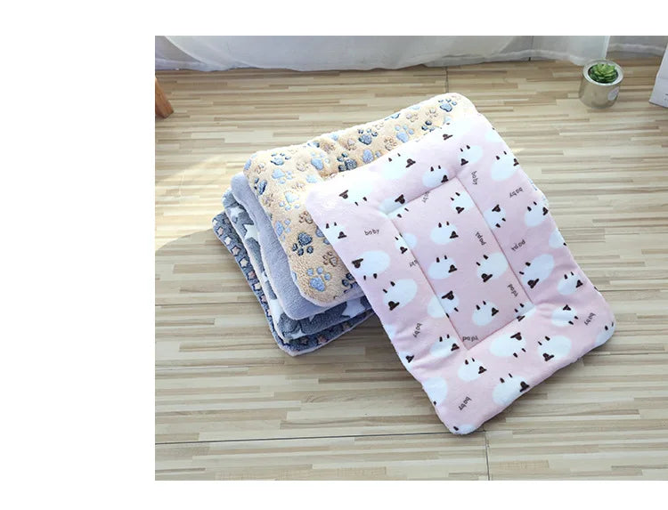 Tapete de pelúcia dupla face para animais de estimação, cama curta de pelúcia para gatos, cães pequenos, cobertor fofo para animais de estimação, almofada quente para gatinhos, sofá-cama para gatos