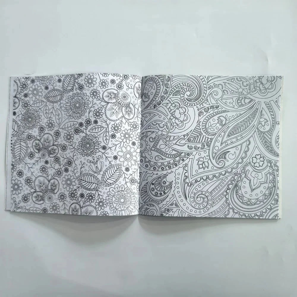 1 peça 24 páginas mandalas flor livro de colorir para crianças adulto grafite desenho livro de colorir conjunto arte material escolar