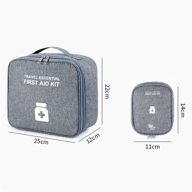 Kit de primeiros socorros para a família, 1 peça, portátil, para viagem, para uso externo, bolsa de armazenamento de medicamentos em camadas, grande capacidade, para uso doméstico
