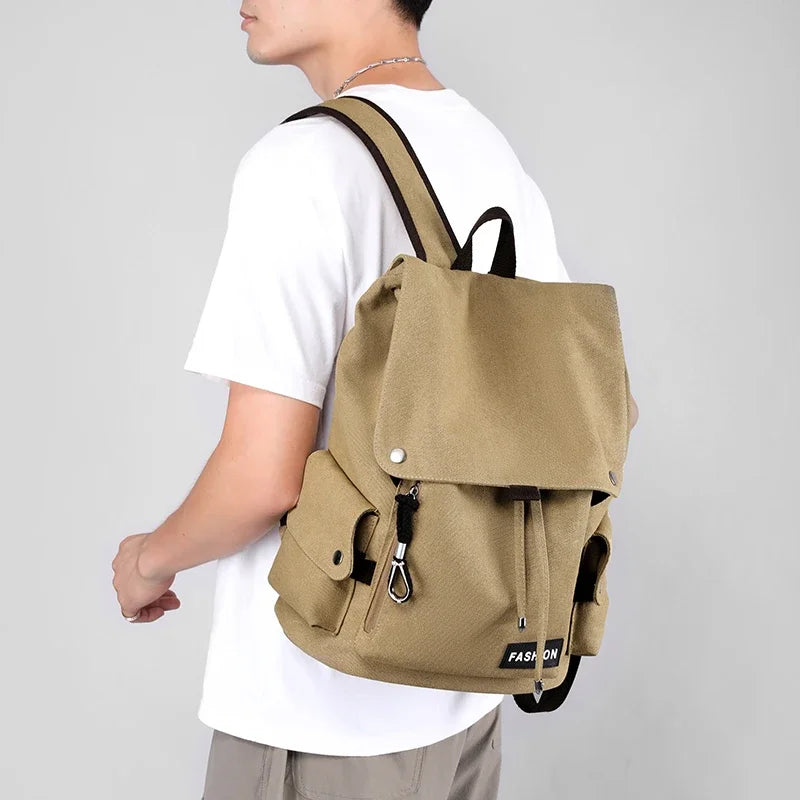Mochilas masculinas de escalada e caminhada, estilo novo, 2025, para viagem, lazer, estudantes, mochilas escolares grandes, da moda, com bolsos grandes e zíper múltiplo