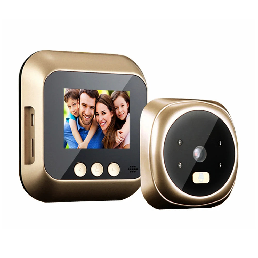 Campainha com câmera de porta WiFi e monitor sem fio, visão ao vivo, visão noturna, fotografia, monitoramento digital de porta (sem bateria)