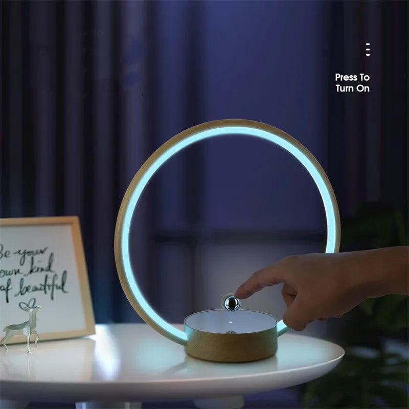 2025 Nova Lâmpada Circular de Anel Magnético de Luxo com Levitação Gradiente de Luz Atmosfera para Escritório, Quarto, Decoração de Casa, Presente Criativo