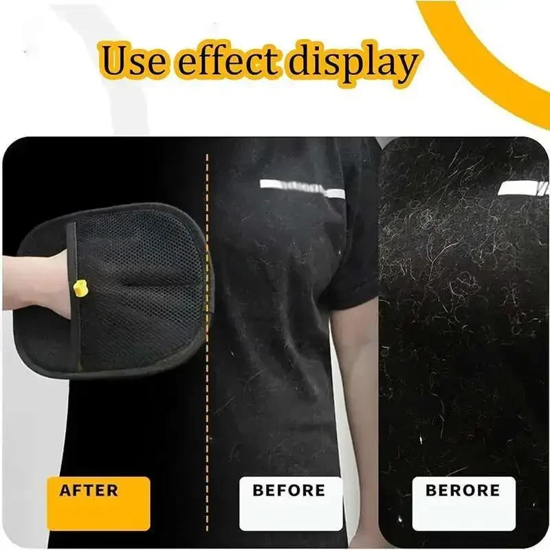 Conjunto de ferramentas para remoção de pelos de animais de estimação, luvas reutilizáveis para remoção de pelos estáticos, luvas de dupla face para remoção de pelos de cães e gatos para carpetes e sofás