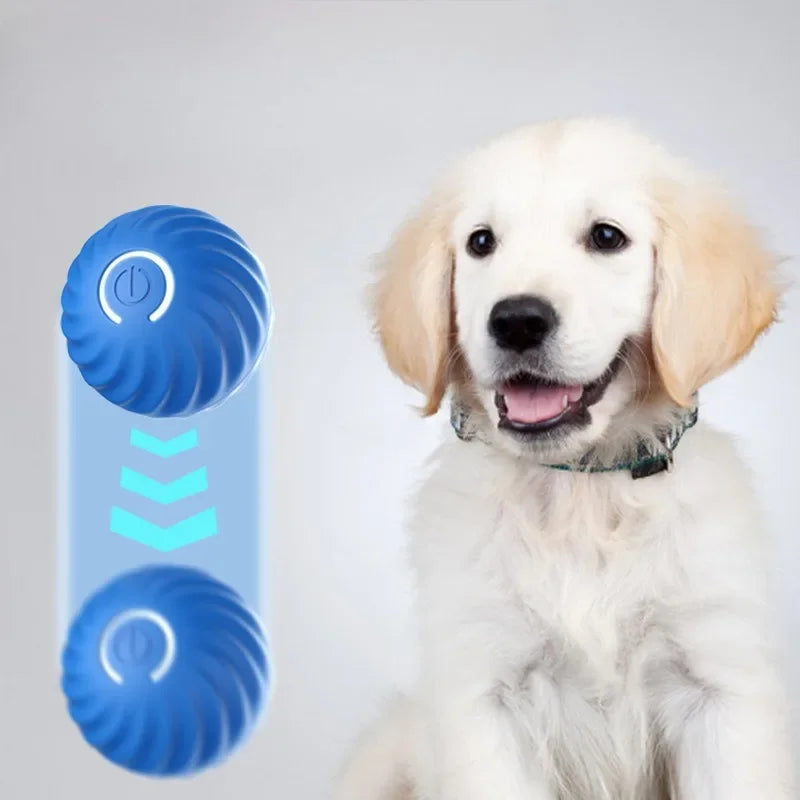Bola de brinquedo para cachorro com movimento automático, bola de brinquedo inteligente USB com salto giratório e brinquedo interativo para mastigar cachorro, bola de brinquedo para filhotes