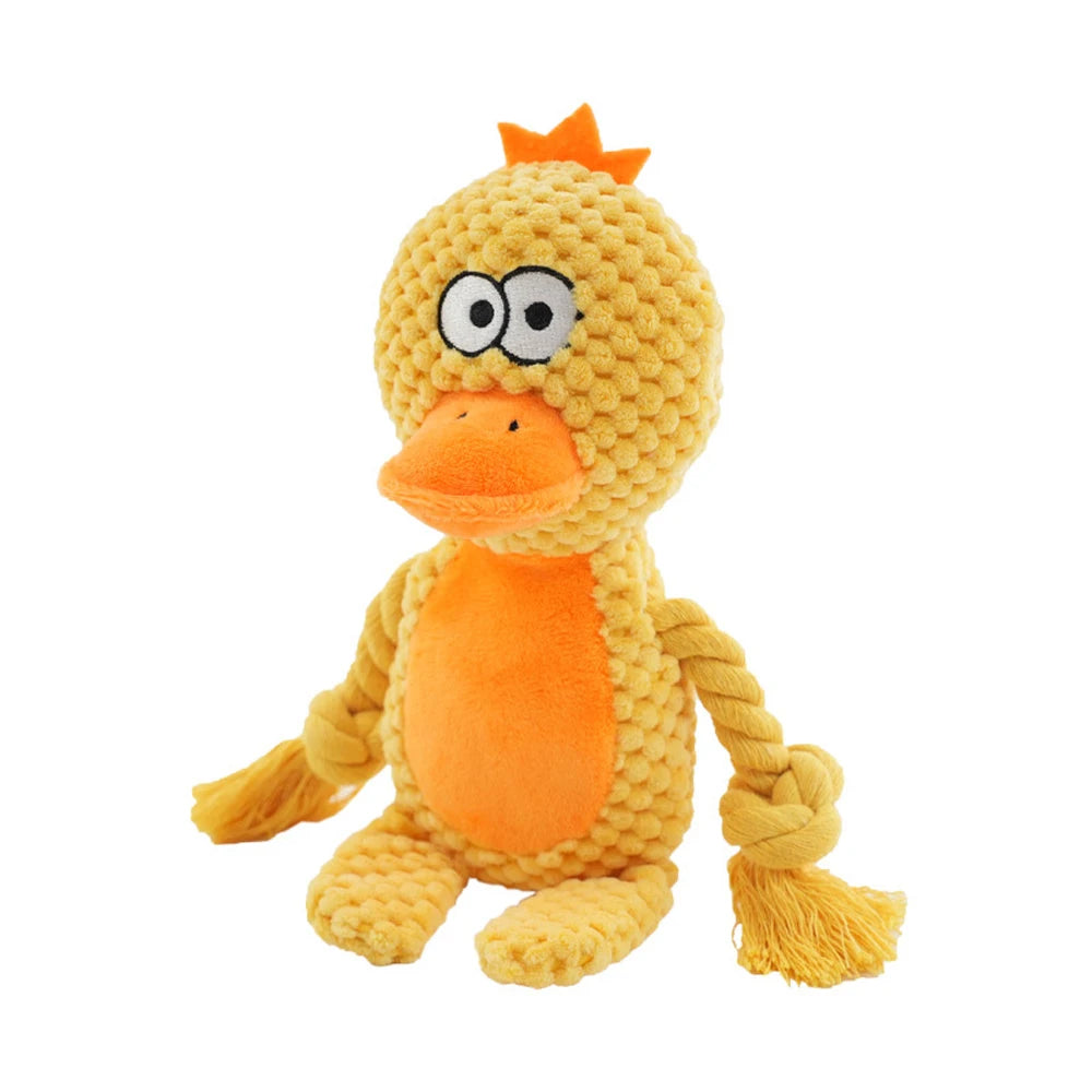 1 peça de brinquedo de pelúcia para cachorro, animal de desenho animado, fofo, filhote de cachorro, mastigável, brinquedo com nó, coelho de desenho animado, macaco