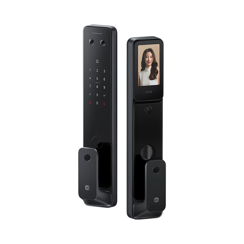 Fechadura inteligente Xiaomi 2025 com tela olho de gato, impressão digital, Bluetooth, NFC, para MiHome, fechadura push-pull com câmera