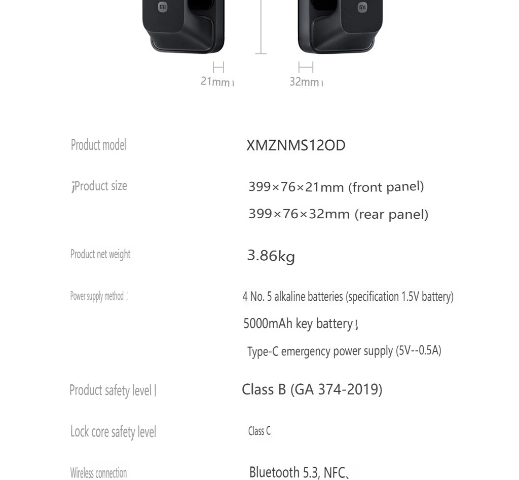 Fechadura inteligente Xiaomi 2025 com tela olho de gato, impressão digital, Bluetooth, NFC, para MiHome, fechadura push-pull com câmera
