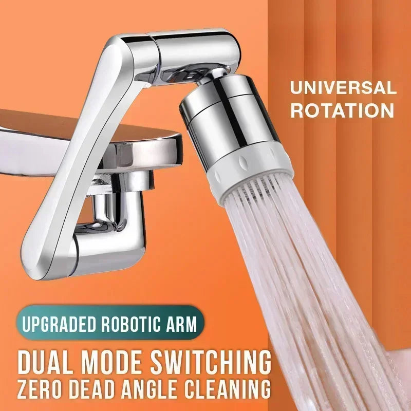 Extensor de torneiras com rotação universal de 1080°, cabeça de pulverizador, braço de robô de cozinha, extensão de torneira, aerador, misturador, borbulhador, bico de torneira de água