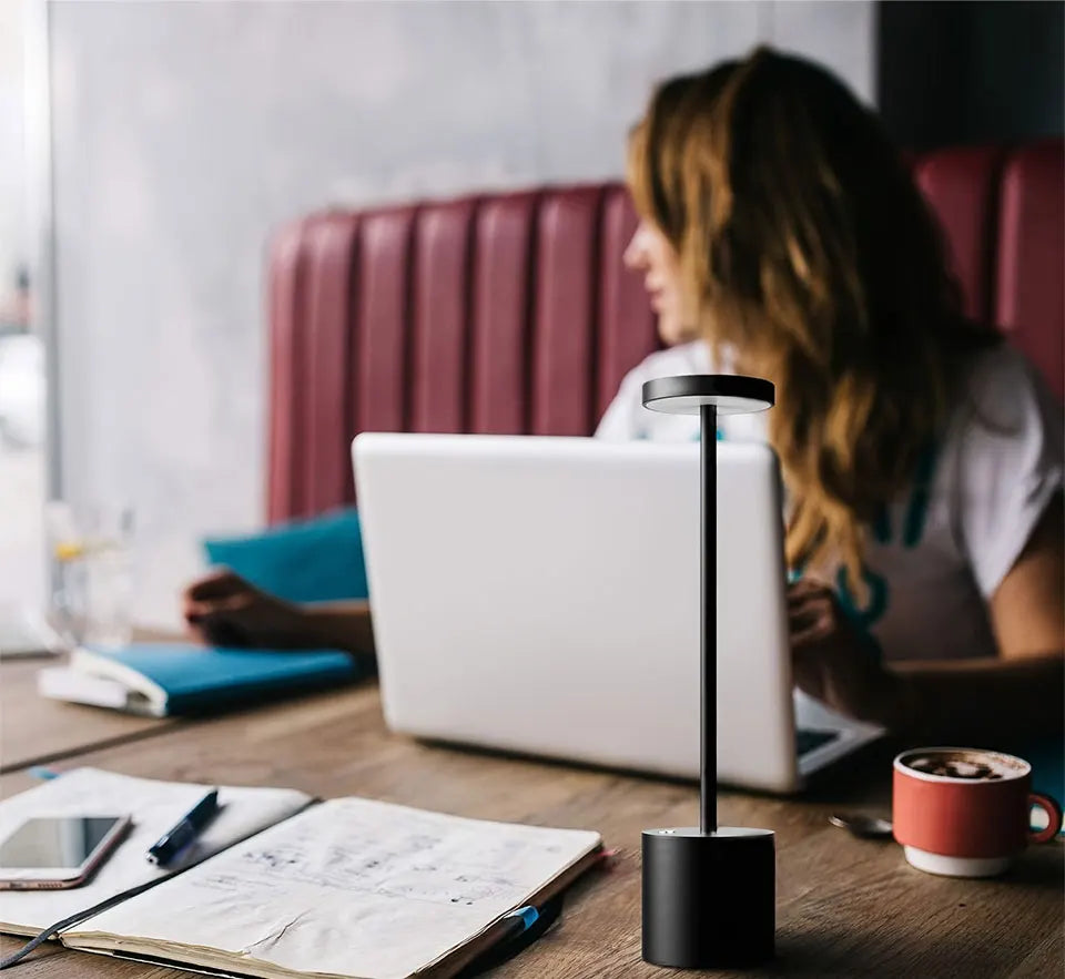 Abajur de mesa USB recarregável sem fio, abajur com luz noturna sensível ao toque, decoração para casa, abajur retrô portátil para quarto
