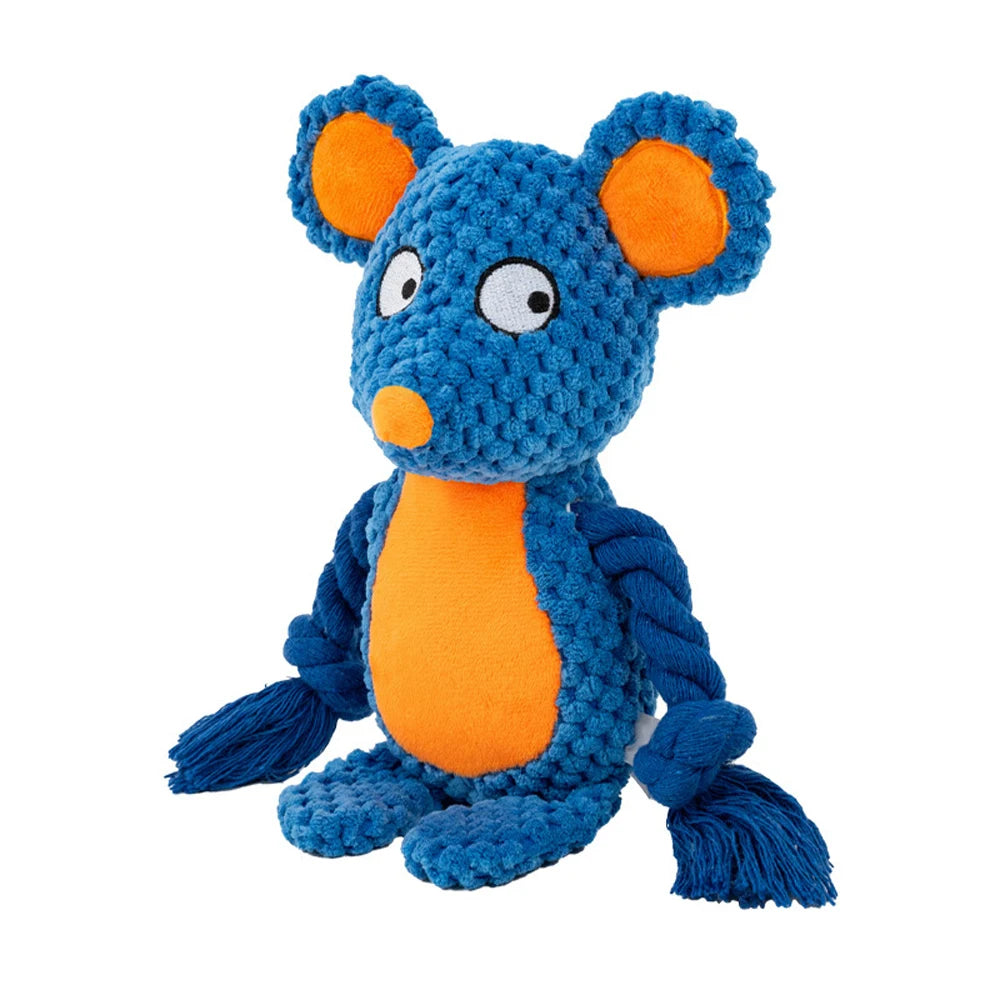 1 peça de brinquedo de pelúcia para cachorro, animal de desenho animado, fofo, filhote de cachorro, mastigável, brinquedo com nó, coelho de desenho animado, macaco