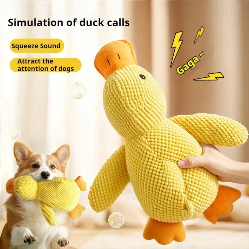 Brinquedo de pelúcia para cachorro, companheiro de sono, pato, resistente à mordida, ranger de dentes, alívio sonoro, brinquedo de som de pato, atacado e varejo