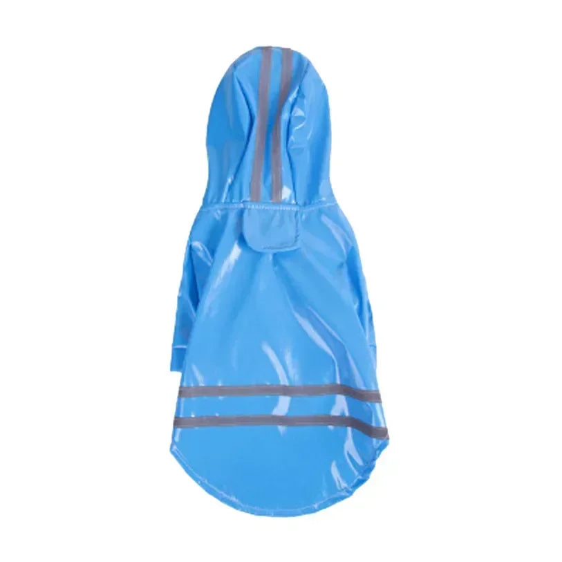 Capa de chuva impermeável para cachorros filhotes com capuz para cães pequenos Capa de chuva para animais de estimação com refletivo e furo para guia Roupas para cães ao ar livre no inverno