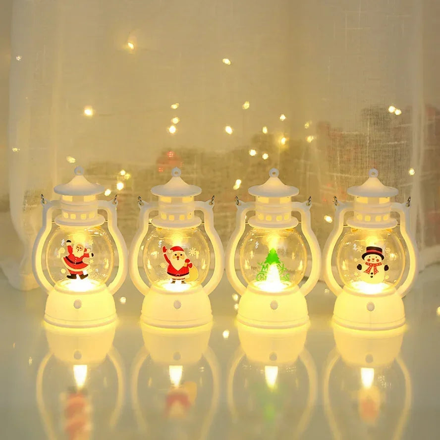 Enfeites de Natal 2025 com lanterna LED a pilhas, decorações de Natal para casa, Natal, Natal, Natal, Natal