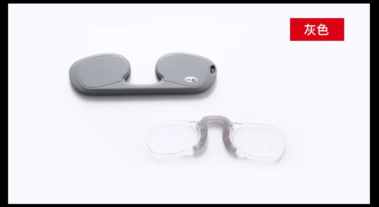 wholesale presbyopic silicon mini clip nose bridge Portable 3M stick on phone reading glasses 1.0 to 3.5