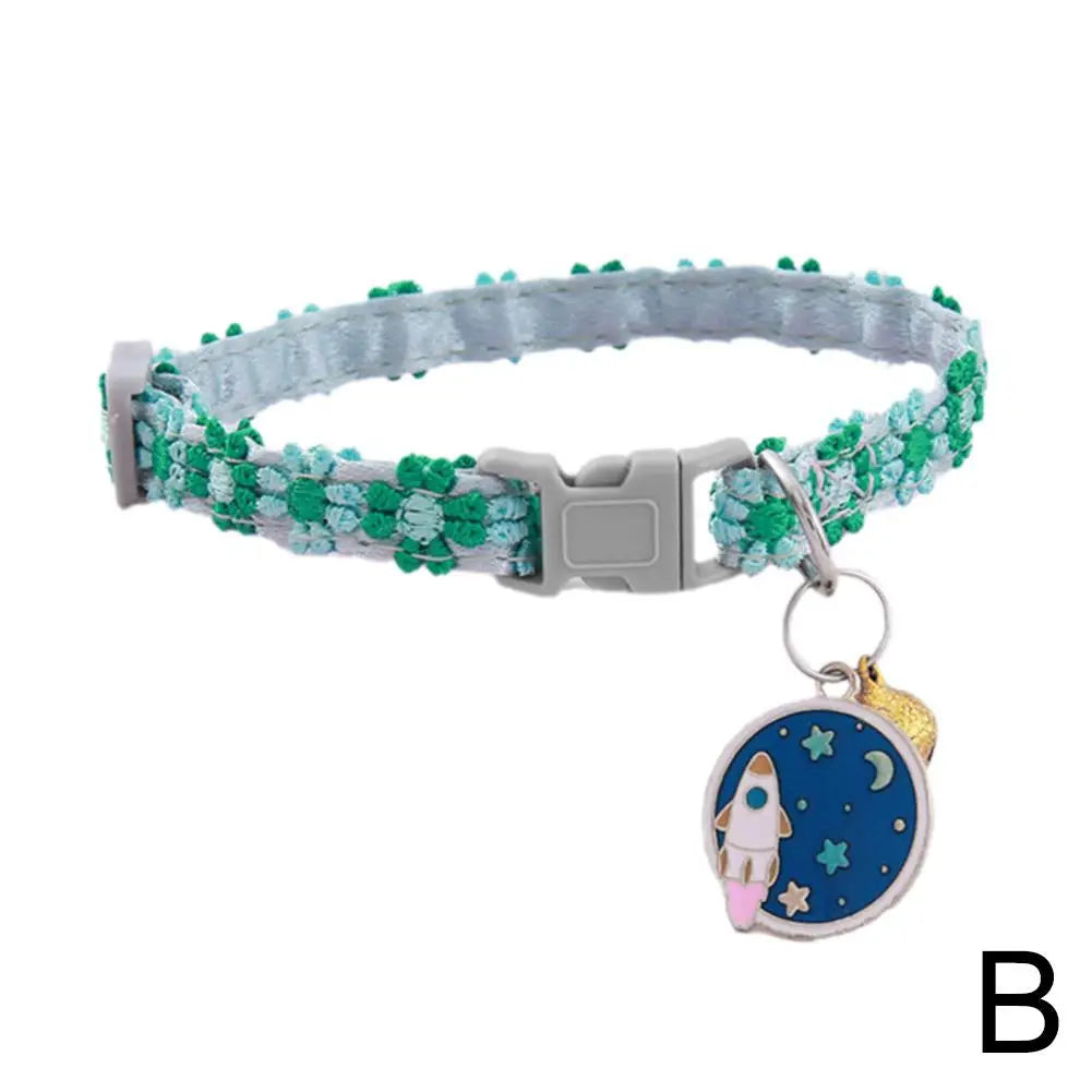 Pet Collar Adjustable Colorful Lace Flower Cat Collar Puppy Accessory Necklace Pet Collar Kitten Cute Dog Bell Cat Product