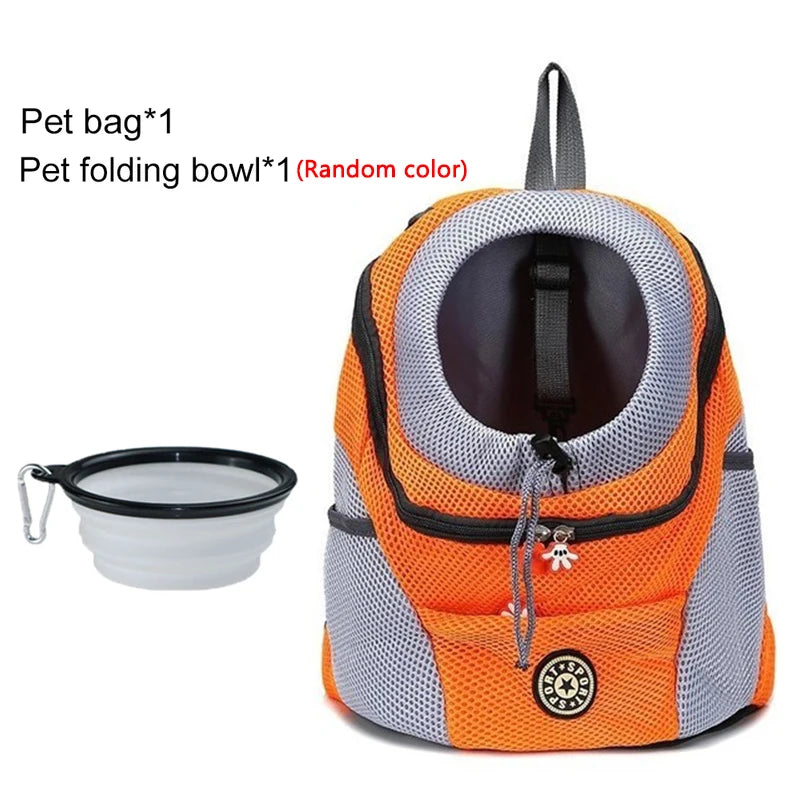 Mochila para transporte de cães de estimação, bolsa portátil para transporte de cães, mochila para transporte de cães, bolsa de ombro duplo para viagem, conjunto de viagem para cães