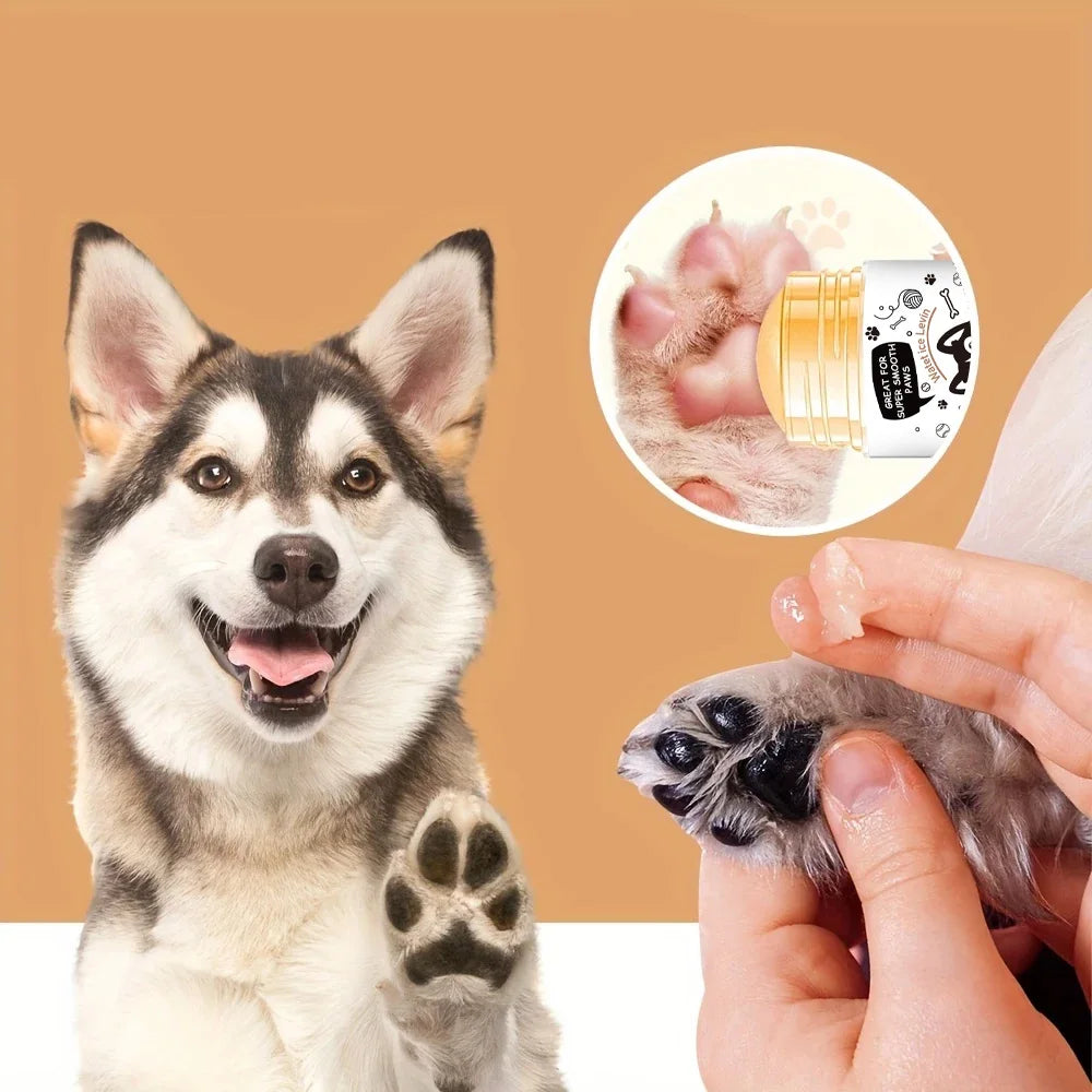 Bálsamo para patas de cachorro - Calmante para focinho que não irrita a pele - Hidratante, calmante e nutritivo - Previne rachaduras e feridas - Creme para patas de cachorro com cera, óleo, manteiga e extrato