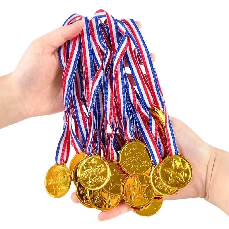 10pcs Kids Prize Games Competition Motion Toy Kids Medals Sports Day Medals Sports Day Games Kids Medals for Kids Dance Gift